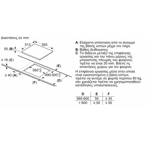 Neff Αυτόνομη Επαγωγική Εστία T46SBE1L0 (58,3cm)