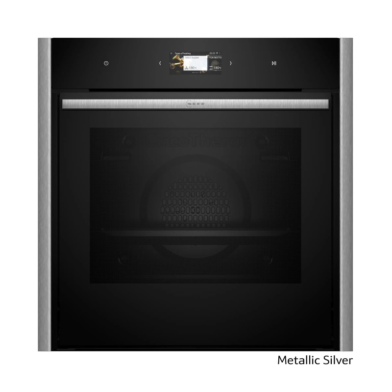 Neff Εντοιχιζόμενος Φούρνος Ανω Πάγκου Flex Design B69CS7MY0 71lt Metallic Silver