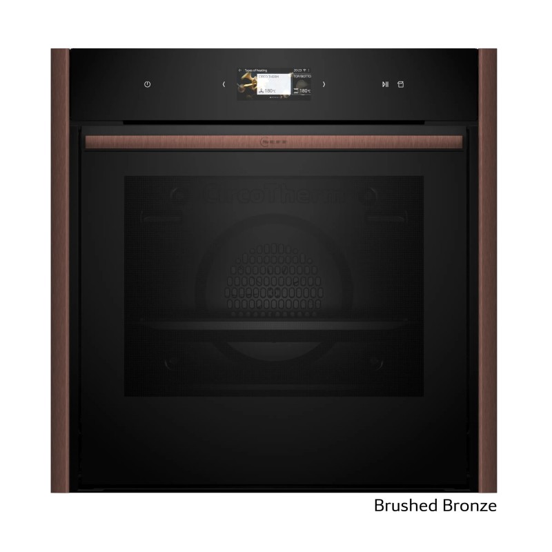 Neff Εντοιχιζόμενος Φούρνος Ανω Πάγκου Flex Design B69VS3AY0 71lt με Λειτουργία Ατμού Brushed Bronze