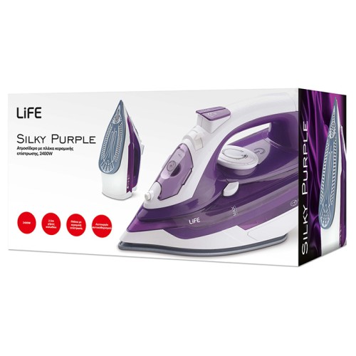 Life Σίδερο Ατμού Silky Purple SI-100 (221-0092) 2400W