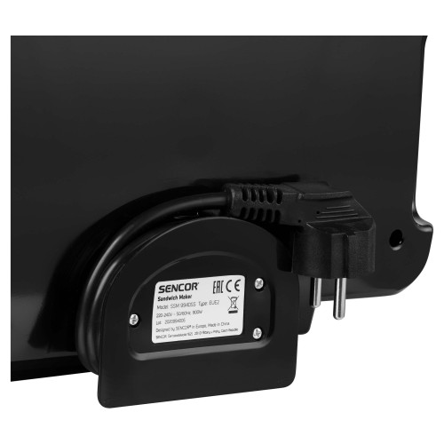 Sencor Τοστιέρα - Γκριλιέρα SSM 9978BK με 4 Αποσπώμενες Πλάκες για 2 Τοστ 900W