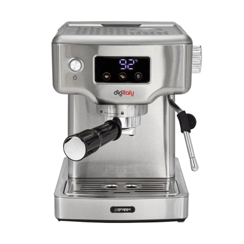 Gruppe Μηχανή Espresso Digitaly EM3207 1465W Πίεσης 19bar Ασημί