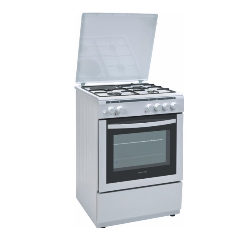 United Κουζίνα Μικτή UFG-60301 65lt 3+1 Λευκή