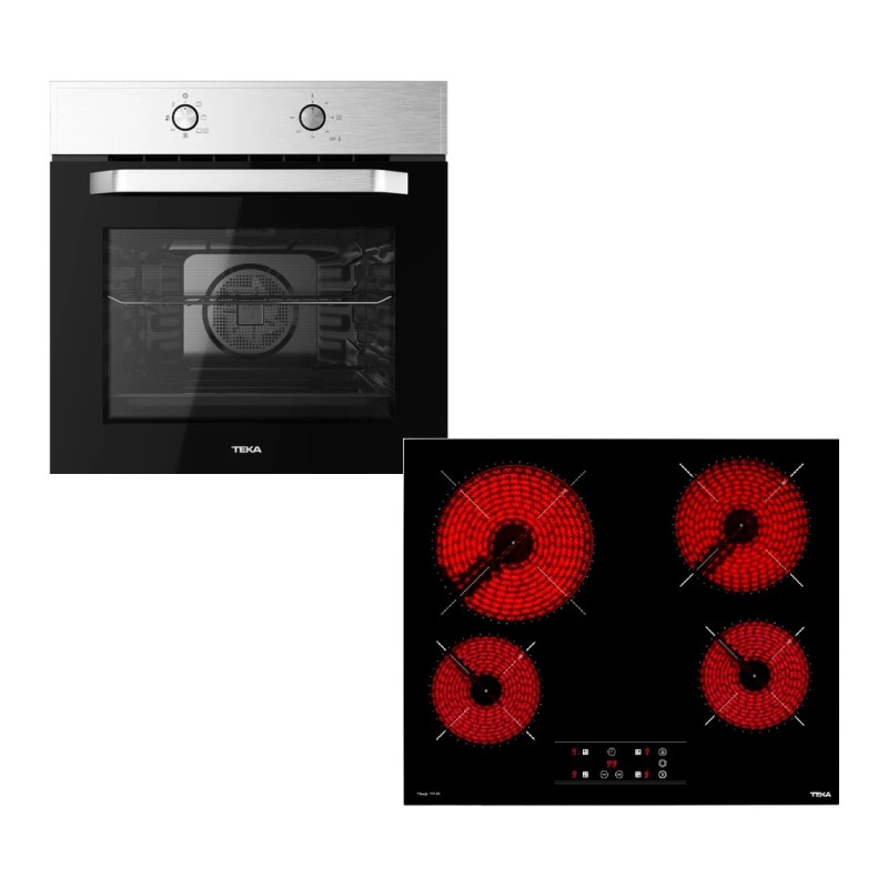 Teka Σετ Φούρνος Ανω Πάγκου HCB 6515 Inox + Εστίες Κεραμικές TBC 64010 TTC