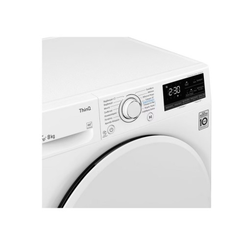 LG Στεγνωτήριο Ρούχων με Αντλία Θερμότητας RH80V3AV0N (8kg A++)