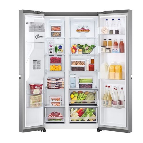 LG Ψυγείο Ντουλάπα GSLV51PZXE Total NoFrost 635Lt Υ179xΠ91.3xΒ73.5εκ. Inox