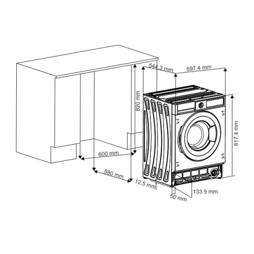 Morris Εντοιχιζόμενο Πλυντήριο-Στεγνωτήριο CIW-85142BI (8kg/5kg 1400rpm)
