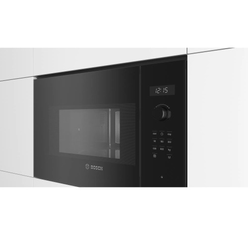 Bosch Εντοιχιζόμενος Φούρνος Μικροκυμάτων BFL554MB0 25lt Μαύρος