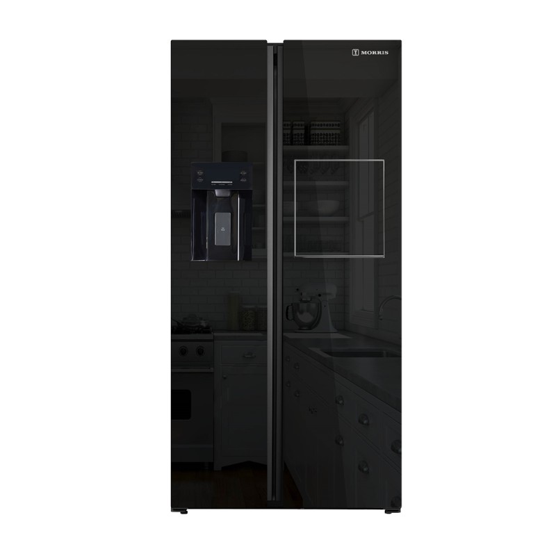 Morris Ψυγείο Ντουλάπα B74558ESN Full No Frost 556Lt Υ178xΠ91.1xΒ70.6εκ. Μαύρο Γυαλί