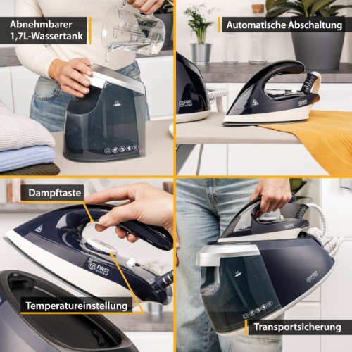 First Austria Σύστημα Σιδερώματος FA-5646-1 (199205-0034) Πίεσης 6bar με Δοχείο 1.7lt 3000W