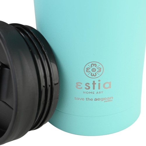 Estia Θερμός Travel Mug Save The Aegean 01-20385 350ml Bermuda Green