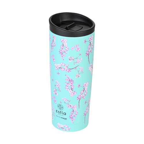 Estia Θερμός Travel Mug Save The Aegean 01-20422 500ml Blossom Green