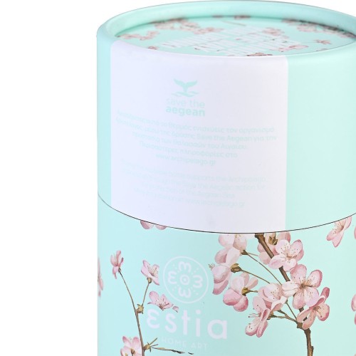 Estia Θερμός Travel Mug Save The Aegean 01-20422 500ml Blossom Green