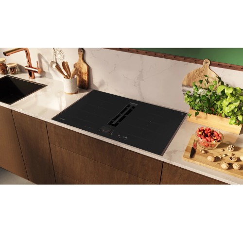 Neff Αυτόνομη Επαγωγική Εστία Flex Design V68YYX4C0 με Eνσωματωμένο Aπορροφητήρα (80cm) Anthracite Grey