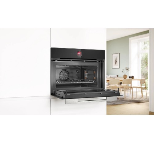 Bosch Εντοιχιζόμενος Φούρνος Ανω Πάγκου CMG7241B1 με Μικροκύματα 45lt Μαύρος