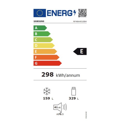 Samsung Ψυγείο Ντουλάπα RF48A401EB4/EF No Frost 488Lt Υ179,3xΠ83,3xΒ74εκ. Μαύρο 