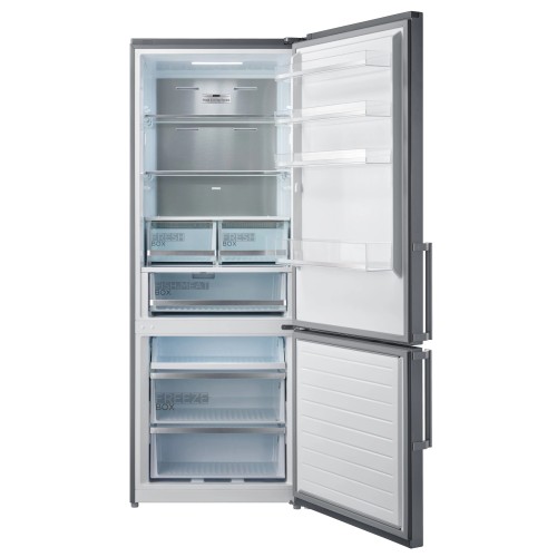 Midea Ψυγειοκαταψύκτης MDRB593FGE02 Total No Frost 435Lt Υ188xΠ70xΒ66,6εκ. Inox