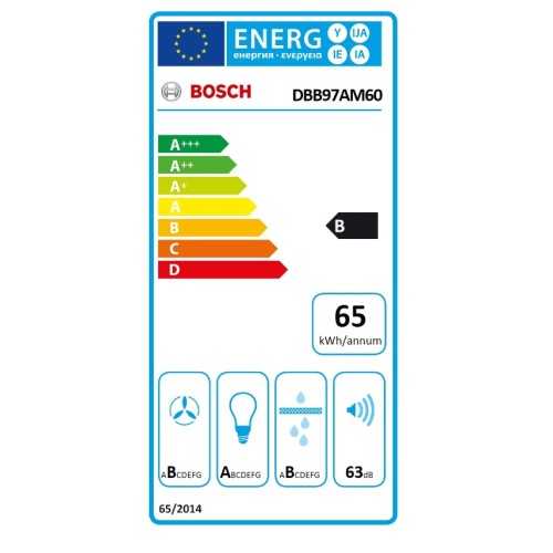 Bosch Μηχανισμός Απορρόφησης DBB97AM60 90cm Μαύρος
