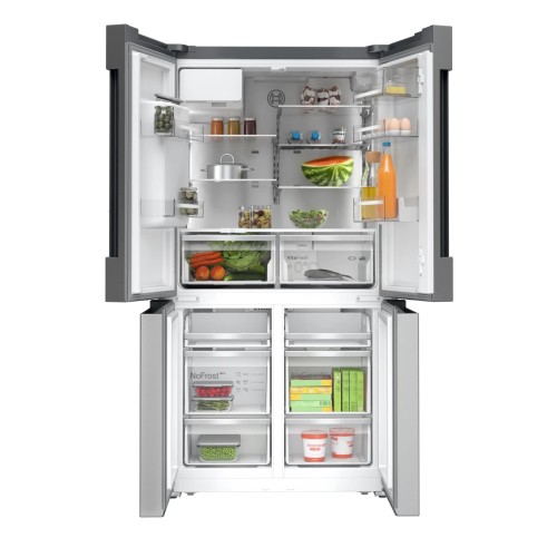 Bosch Ψυγείο Ντουλάπα KFD96APEA Full No Frost 574Lt Υ183xΠ90.5xΒ73.1εκ. Inox
