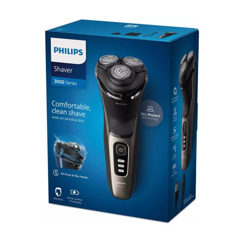 Philips Ξυριστική Μηχανή Προσώπου Επαναφορτιζόμενη 3000 Series S3242/12