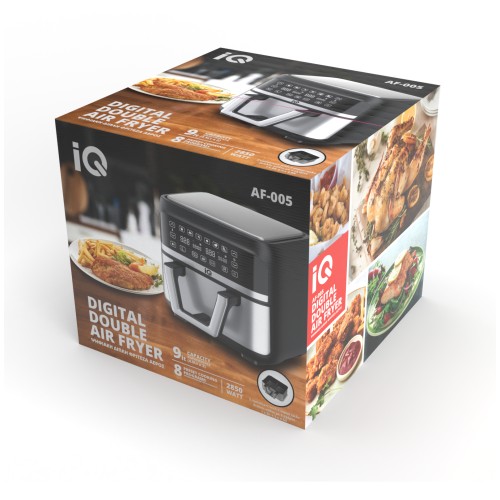 IQ Φριτέζα Αέρος AF-005 με Αποσπώμενο Κάδο 9lt 2850W Μαύρη