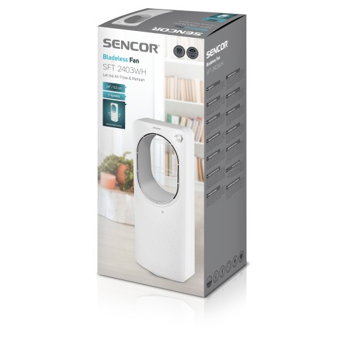 Sencor Ανεμιστήρας χωρίς Πτερύγια SFT 2403WH 62cm Λευκός
