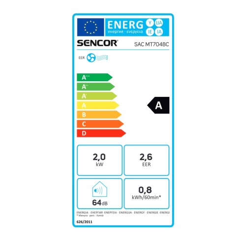 Sencor Φορητό Κλιματιστικό SAC MT7048C 7000Btu με Wi-Fi