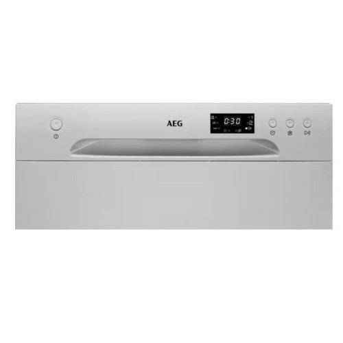 AEG Επιτραπέζιο Πλυντήριο Πιάτων FFB21200CS για 6 Σερβίτσια Π55xY43,8εκ Ασημί