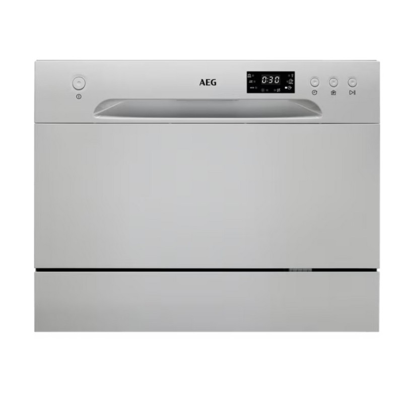 AEG Επιτραπέζιο Πλυντήριο Πιάτων FFB21200CS για 6 Σερβίτσια Π55xY43,8εκ Ασημί