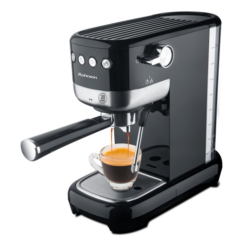 Rohnson Μηχανή Espresso R-98014 1350W Πίεσης 20bar Μαύρη