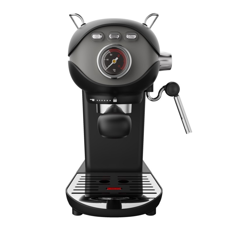 IQ Μηχανή Espresso CM-185 1050W Πίεσης 20bar Μαύρη