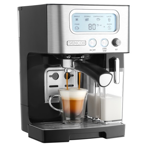Sencor Μηχανή Espresso SES 4090SS 1450W Πίεσης 15bar Ασημί