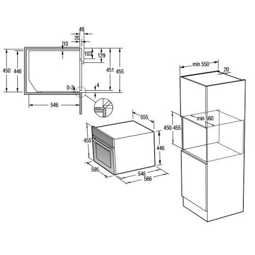 Gorenje Φούρνος Εντοιχιζόμενος Ανω Πάγκου Με Λειτουργία Μικροκυμάτων BCM4547A10X (740366) 50lt Inox