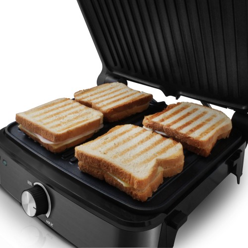 Rohnson Τοστιέρα - Γκριλιέρα R-2316BR για 4 Τοστ 2000W Μαύρη