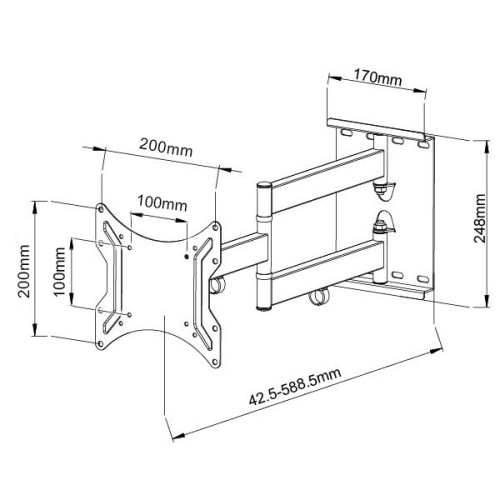 DMP Βάση TV Τοίχου NPLB136S-SW 32''-55''