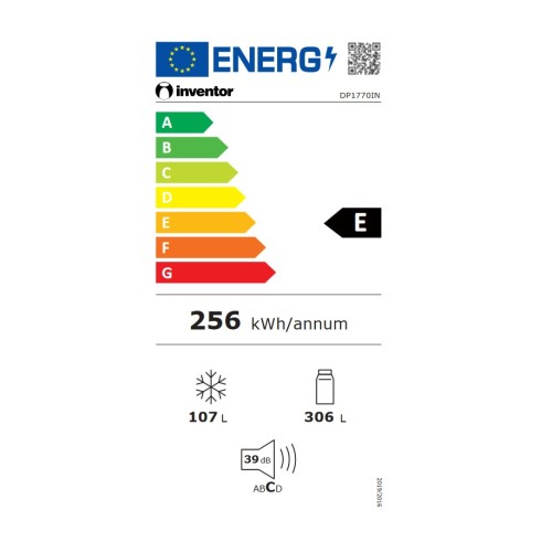 Inventor Ψυγείο Δίπορτο DP1770IN 413lt Total NoFrost Υ172.3xΠ70xΒ67εκ. Inox