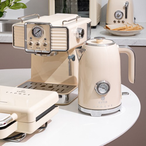 Estia ESTIA ΒΡΑΣΤΗΡΑΣ RETRO EPOQUE ΑΝΟΞΕΙΔΩΤΟΣ 2200w 1.7lt ΚΡΕΜ