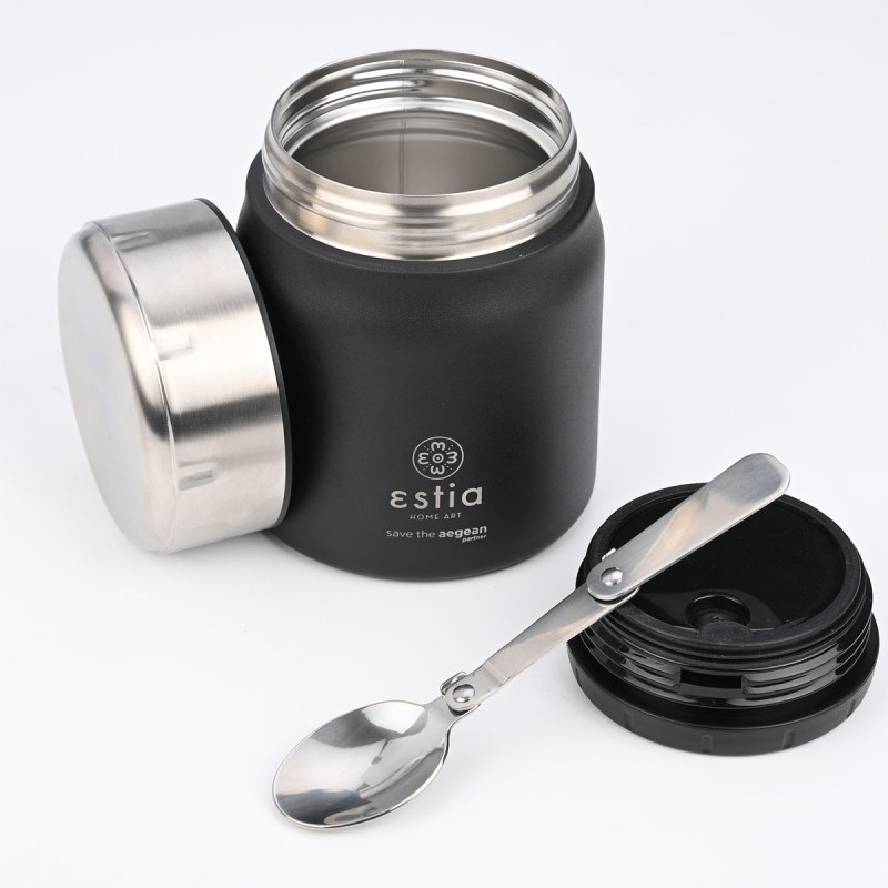 Estia Θερμός Lunch Pot SAVE THE AEGEAN 0.5lt Midnight Black