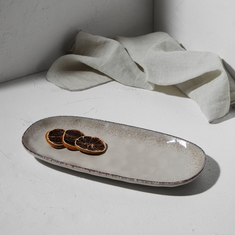 Estia ESTIA ΠΙΑΤΕΛΑ ΟΒΑΛ VIGNETTE STONEWARE 31cm SEAL