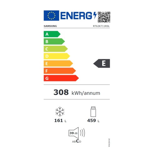 Samsung Ψυγείο Δίπορτο RT62K711RSL/ES 620lt NoFrost Υ186.2xΠ83.6xΒ78.8εκ.