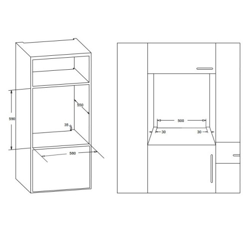 Philco Σετ Φούρνος Ανω Πάγκου PBO680X + Εστίες Κεραμικές PCCH-440