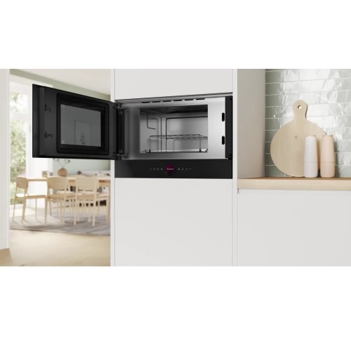 Bosch Εντοιχιζόμενος Φούρνος Μικροκυμάτων BEL7321B1 21lt Μαύρος