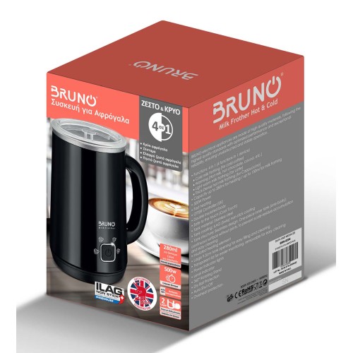 Bruno Συσκευή για Αφρόγαλα BRN-0204 Black