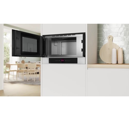 Bosch Εντοιχιζόμενος Φούρνος Μικροκυμάτων BFL7221W1 21lt Λευκός