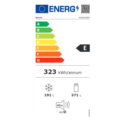 Bosch Ψυγείο Ντουλάπα KAD93AIEP Total NoFrost 562lt Υ178.7xΠ90.8xΒ70.7εκ.