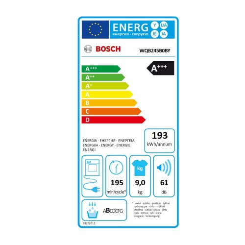 Bosch Στεγνωτήριο Ρούχων με Αντλία Θερμότητας WQB245B0BY (9kg A+++)