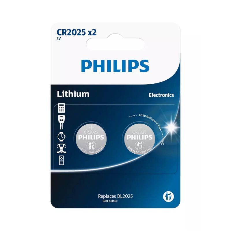 Philips Μπαταρία λιθίου CR2025P2/01GRS Blister 2τεμ. 150mAh 3V