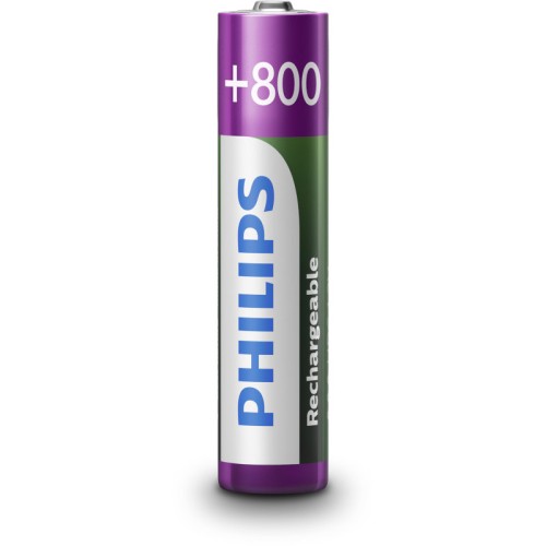 Philips Μπαταρίες επαναφορτιζόμενες R03B2Α80/GRS προ-φορτισμένες Ni-Mh 2 τμχ HR03 AAA 800 mAh 1.2 V