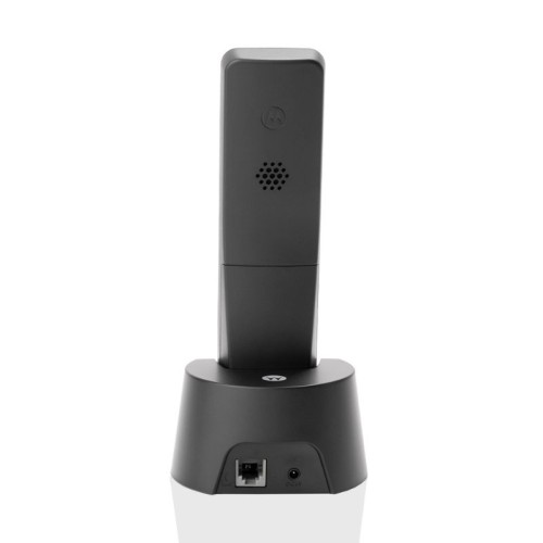 Motorola Ασύρματο τηλέφωνο DOT201 Μαύρο DECT GAP με φωτιζόμενη οθόνη, ανοιχτή ακρόαση, φραγή κλήσεων, αναγνώριση και 100 μνήμες