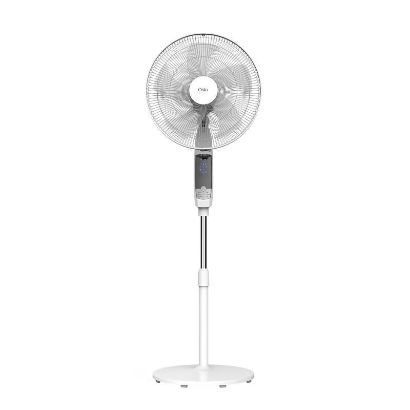 Osio Ανεμιστήρας ορθοστάτης OSF-9010 Λευκός  16'', 3 ταχυτήτων με οθόνη και τηλεχειριστήριο - 50w